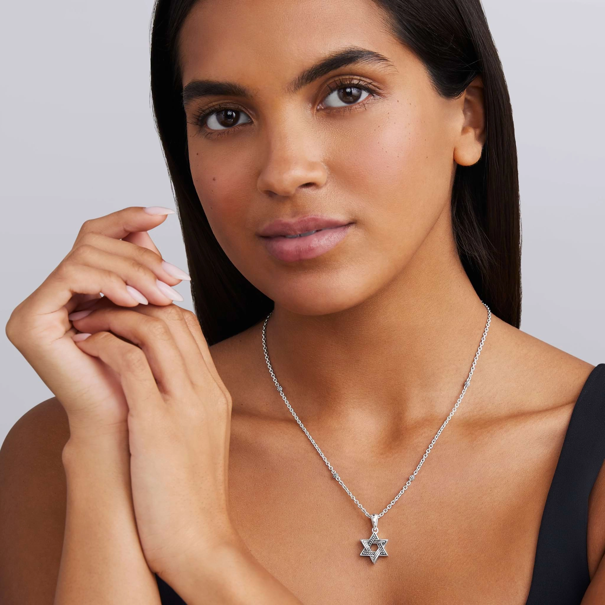 Anthem Small Silver Star of David Amulet Necklace