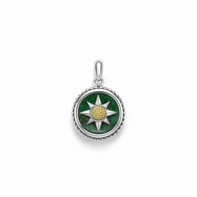Anthem Small Two-Tone Jade Circle Burst Amulet