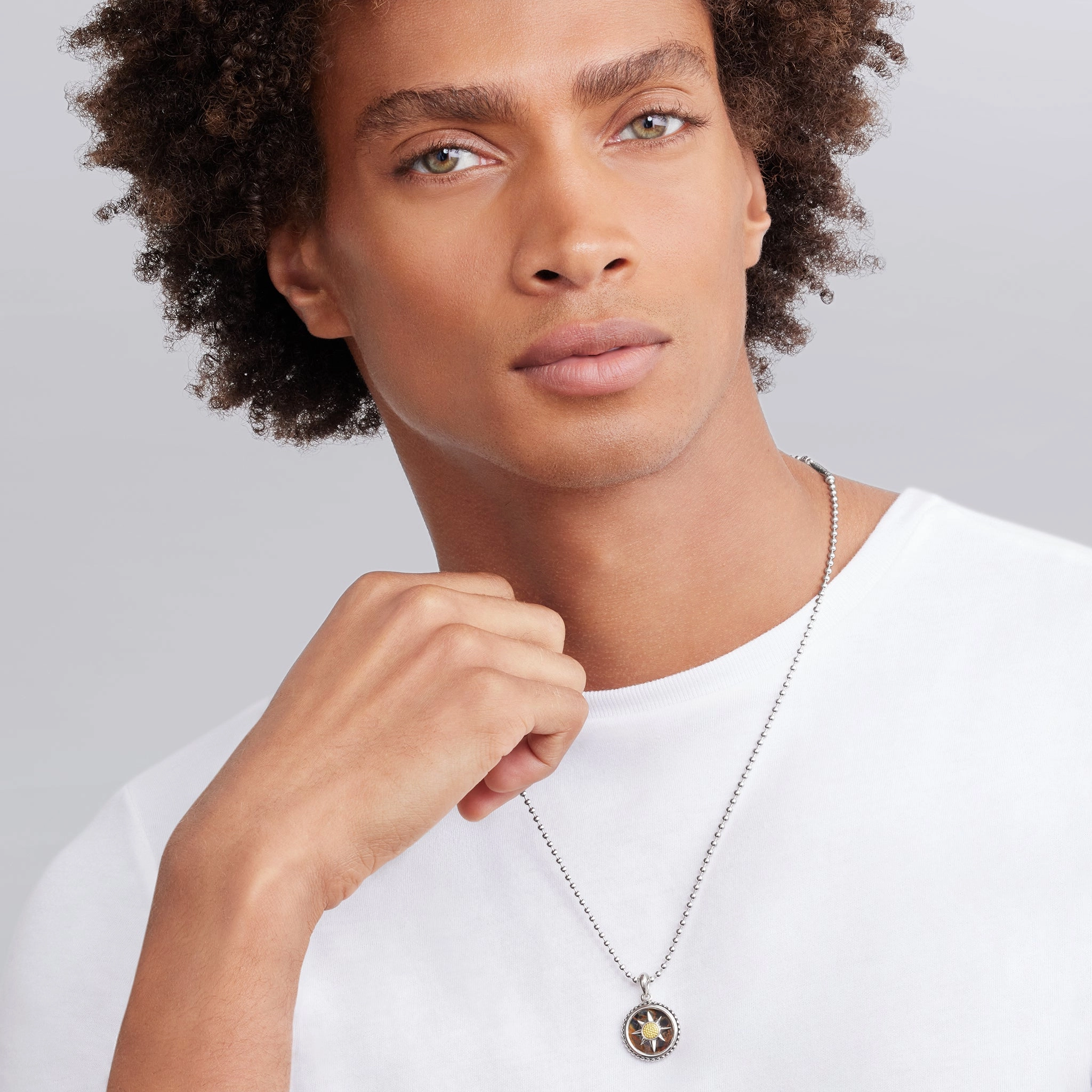 Anthem Small Two-Tone Pietersite Circle Burst Amulet