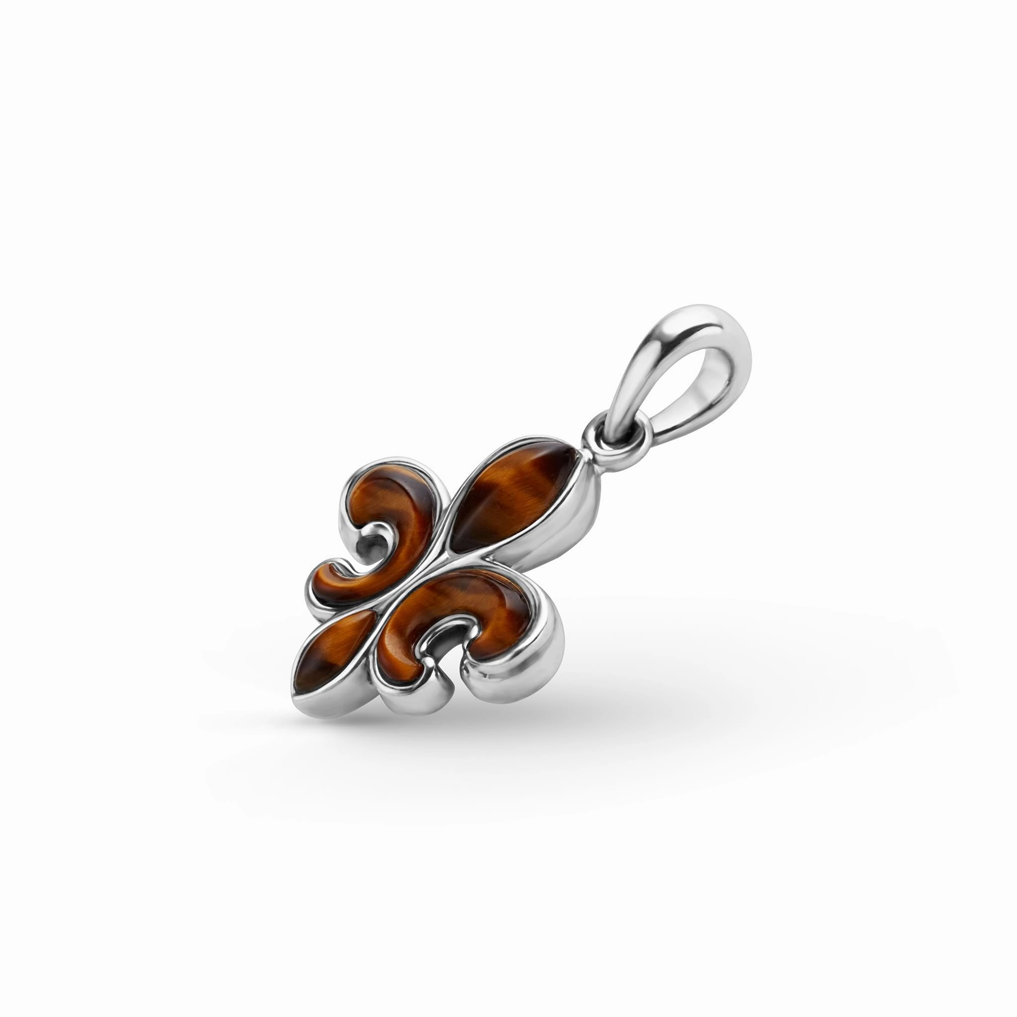 Anthem Tiger Eye Fleur De Lis Amulet
