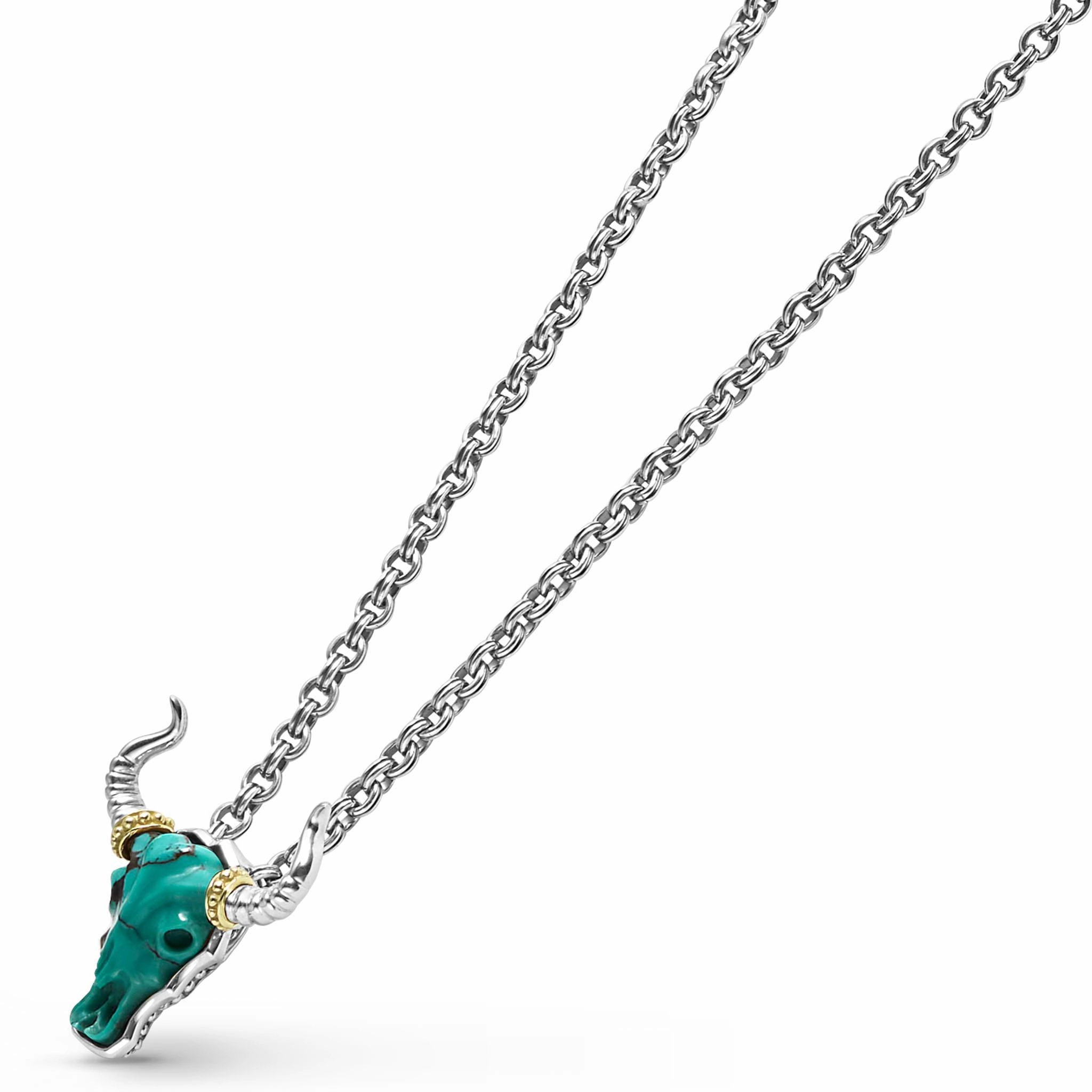 Anthem Turquoise Long Horn Amulet Necklace
