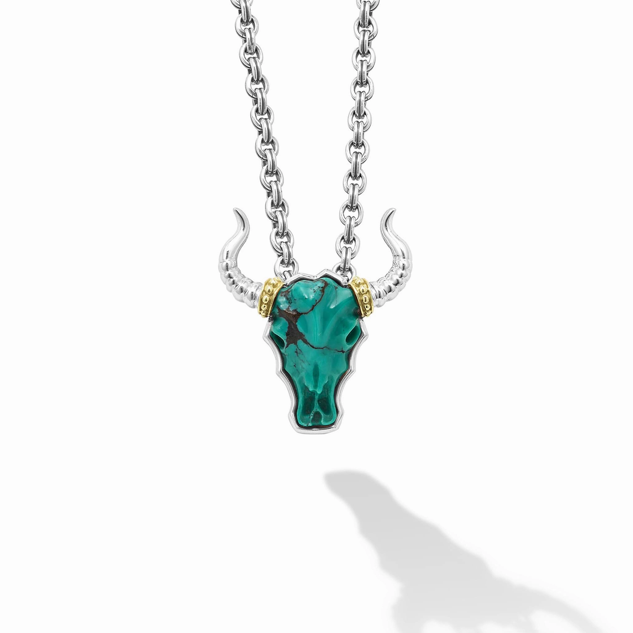 Anthem Turquoise Long Horn Amulet Necklace