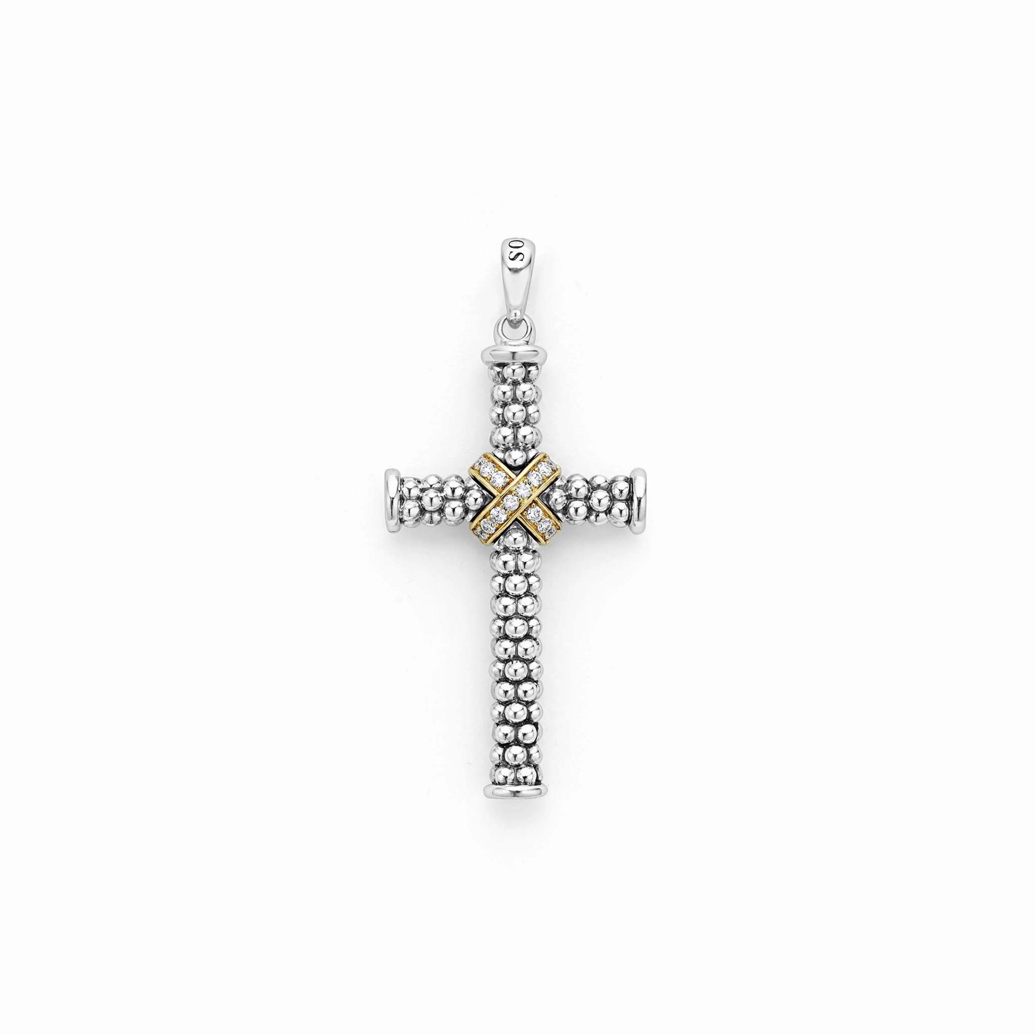 Anthem Two-Tone Diamond Cross Amulet