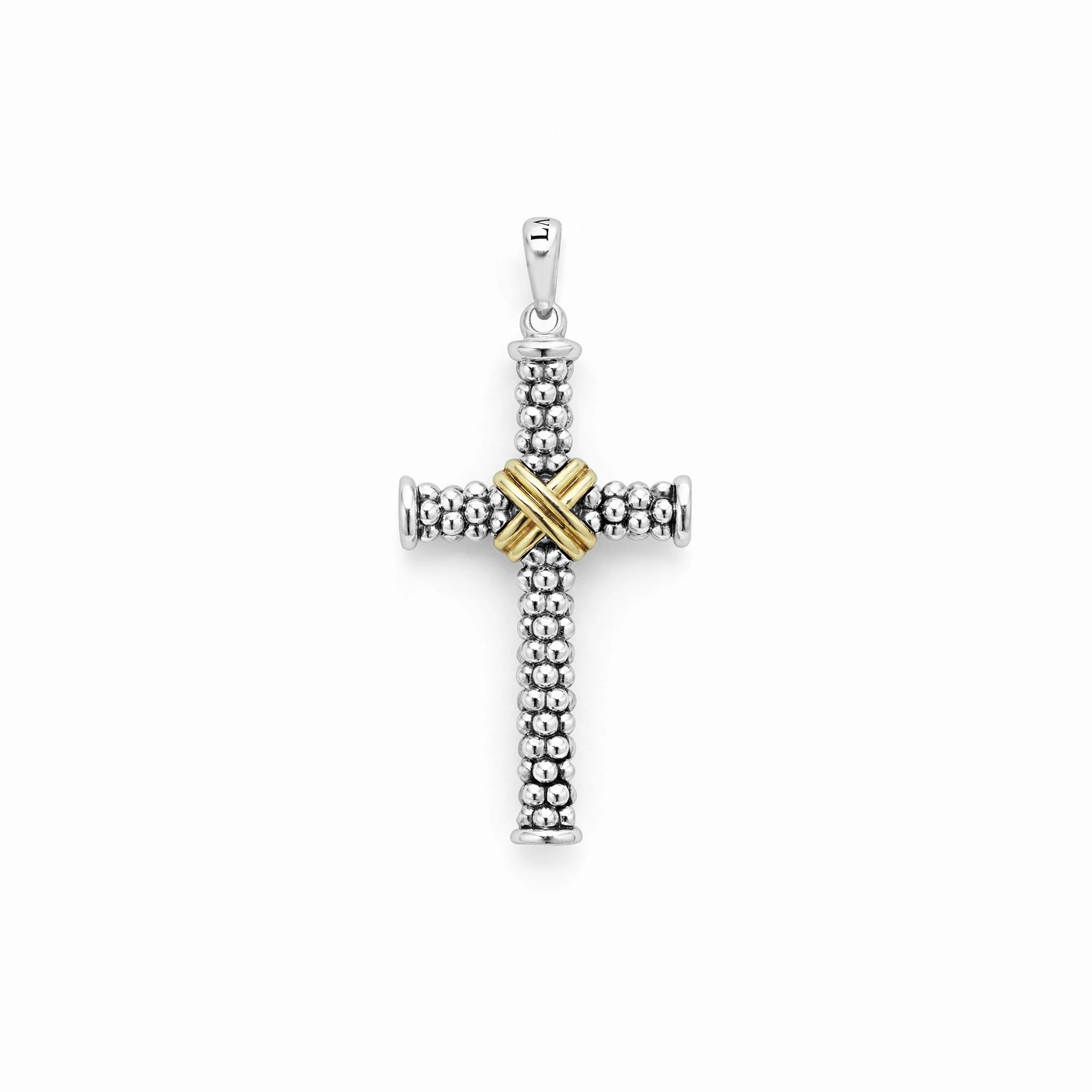Anthem Two-Tone Diamond Cross Amulet