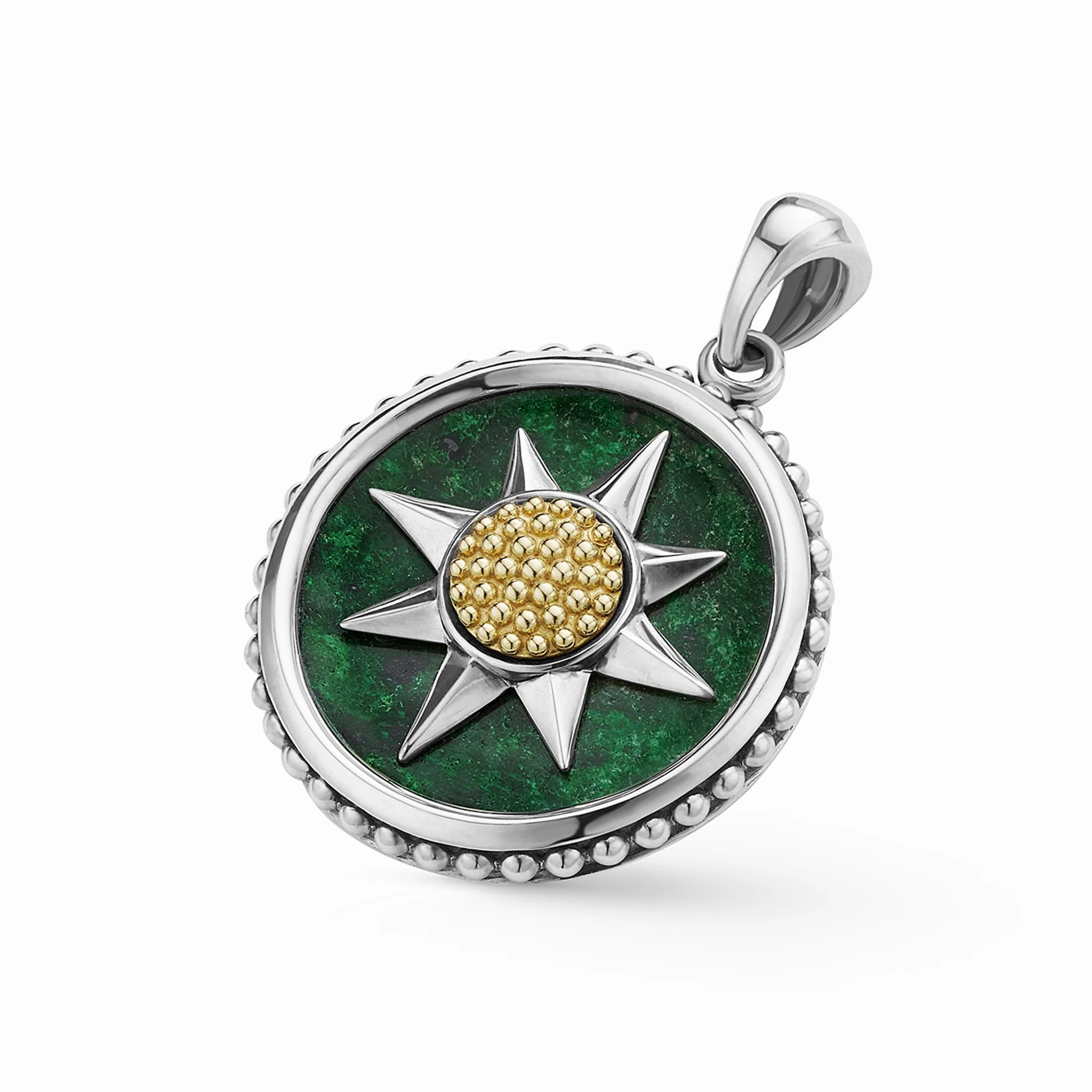 Anthem Two-Tone Jade Circle Burst Amulet