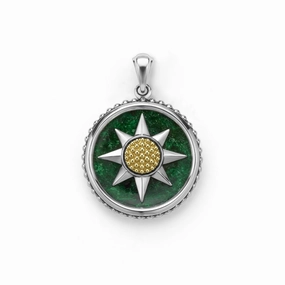 Anthem Two-Tone Jade Circle Burst Amulet