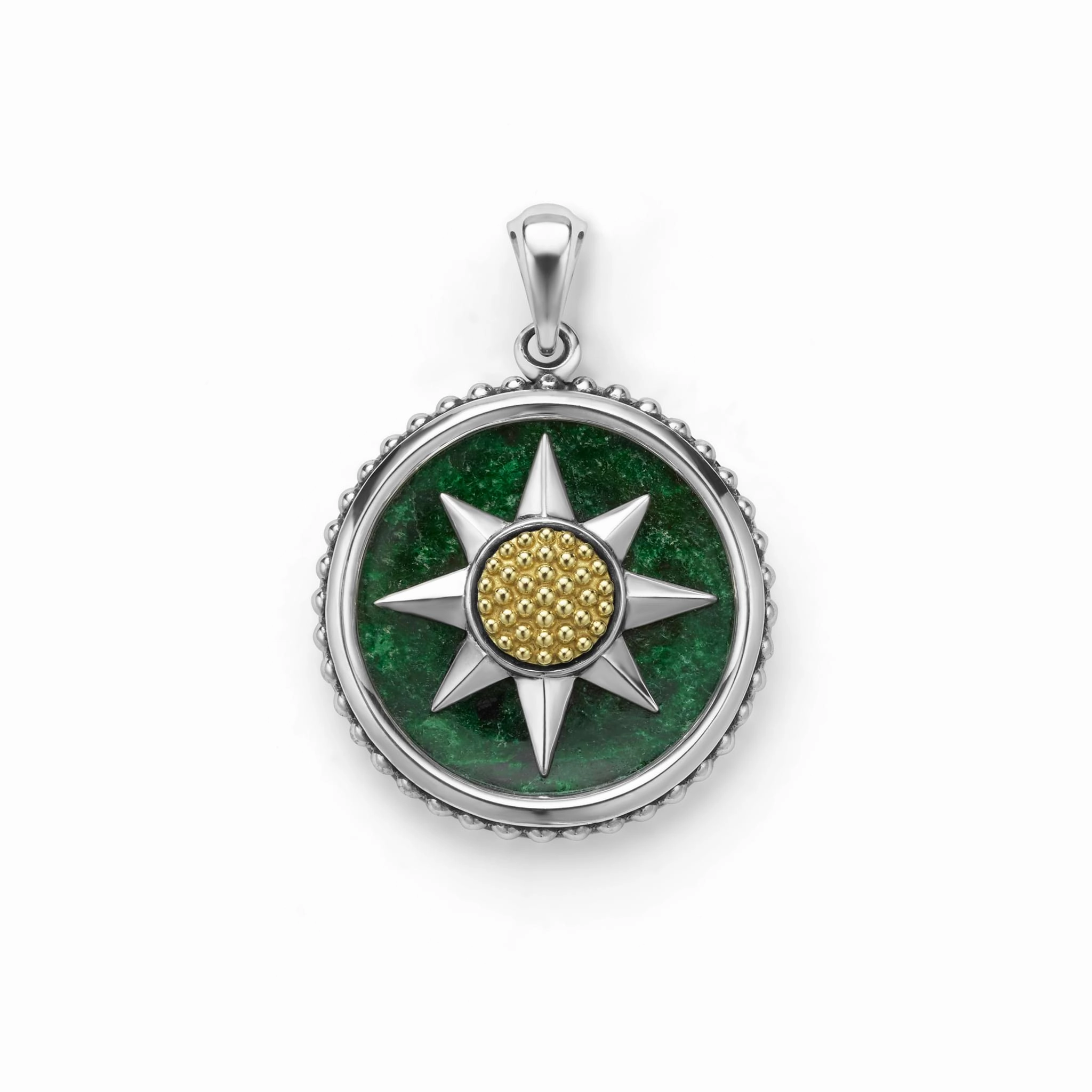 Anthem Two-Tone Jade Circle Burst Amulet