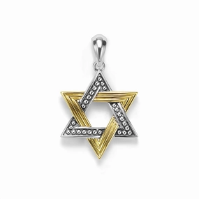Anthem Two-Tone Star of David Amulet