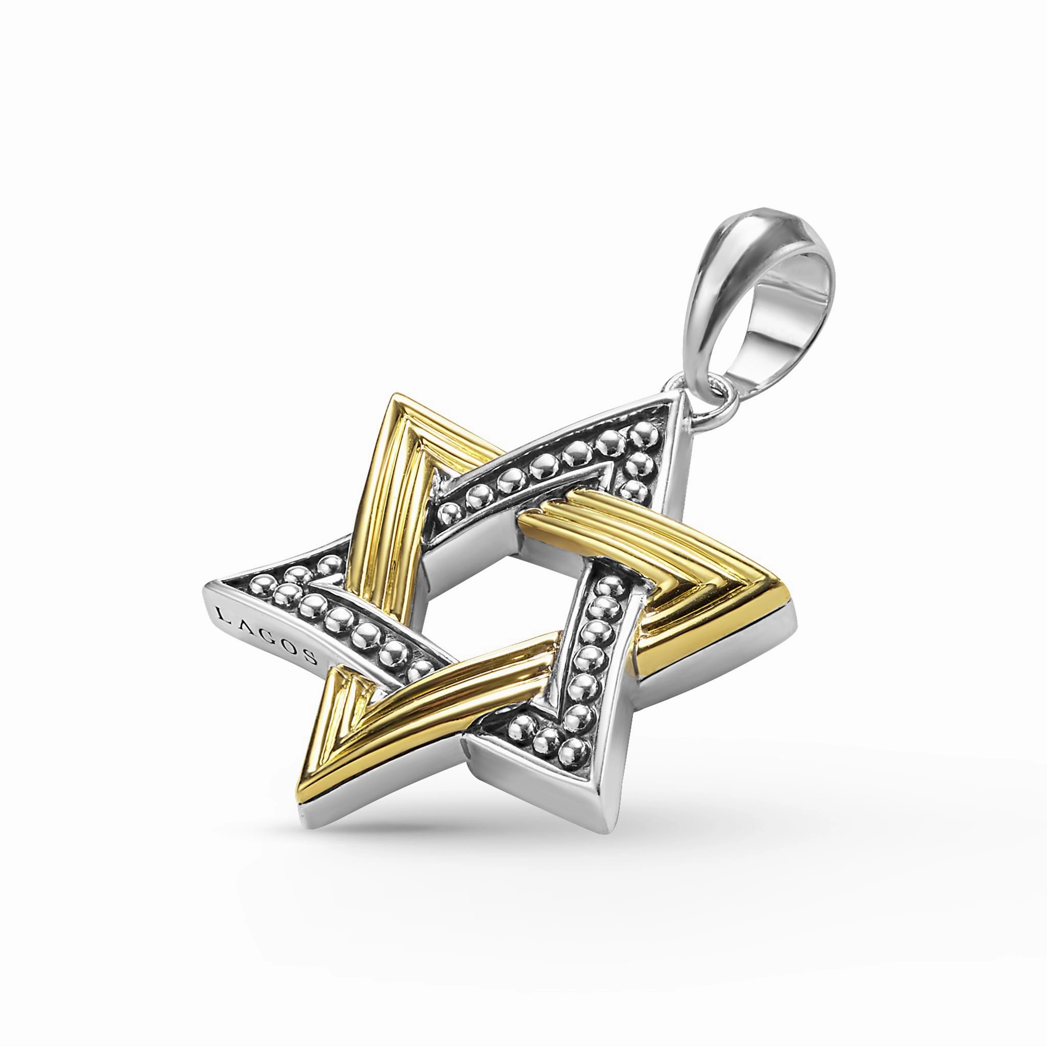 Anthem Two-Tone Star of David Amulet