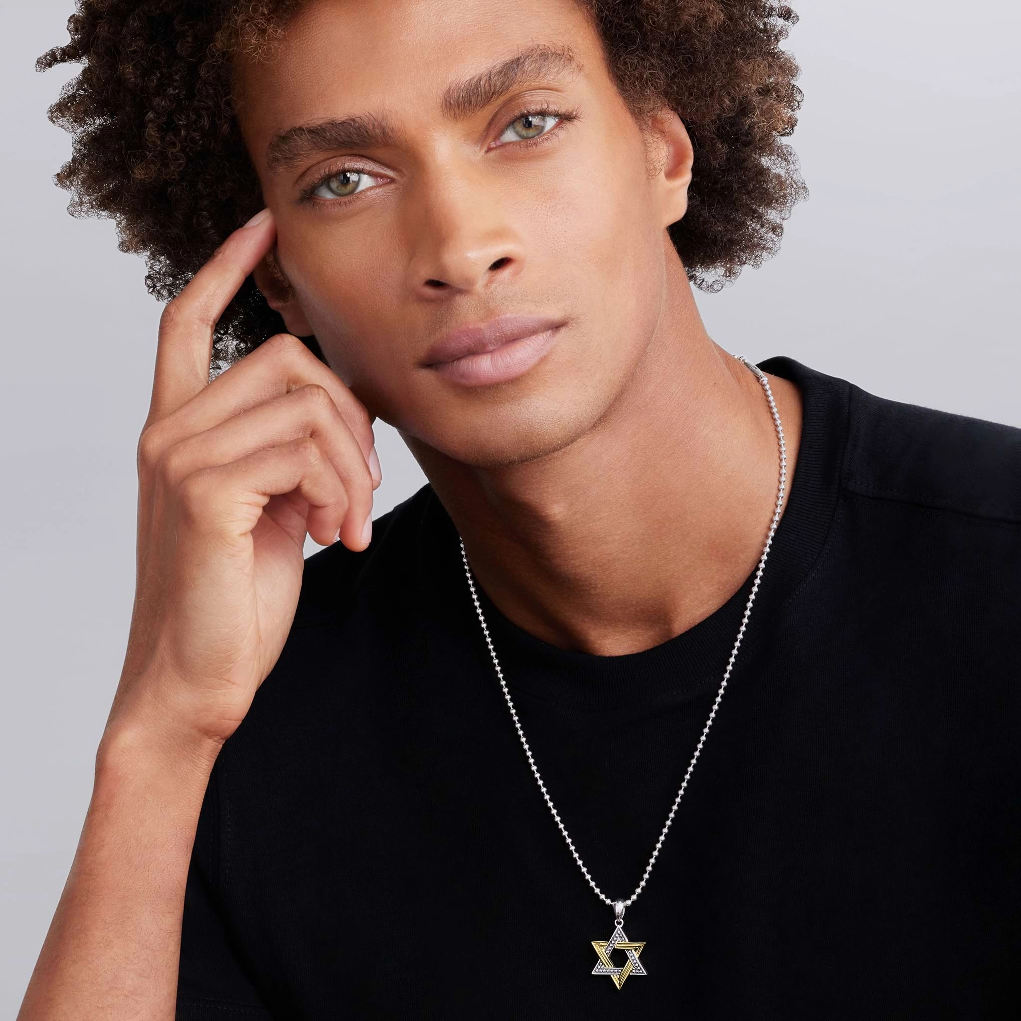 Anthem Two-Tone Star of David Amulet