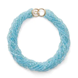 Aquamarine 9-Strand Twist Necklace