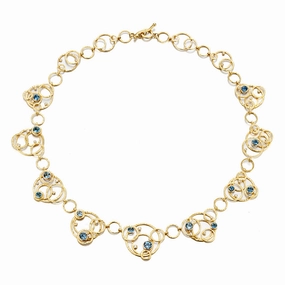 Aquamarine Lace Necklace