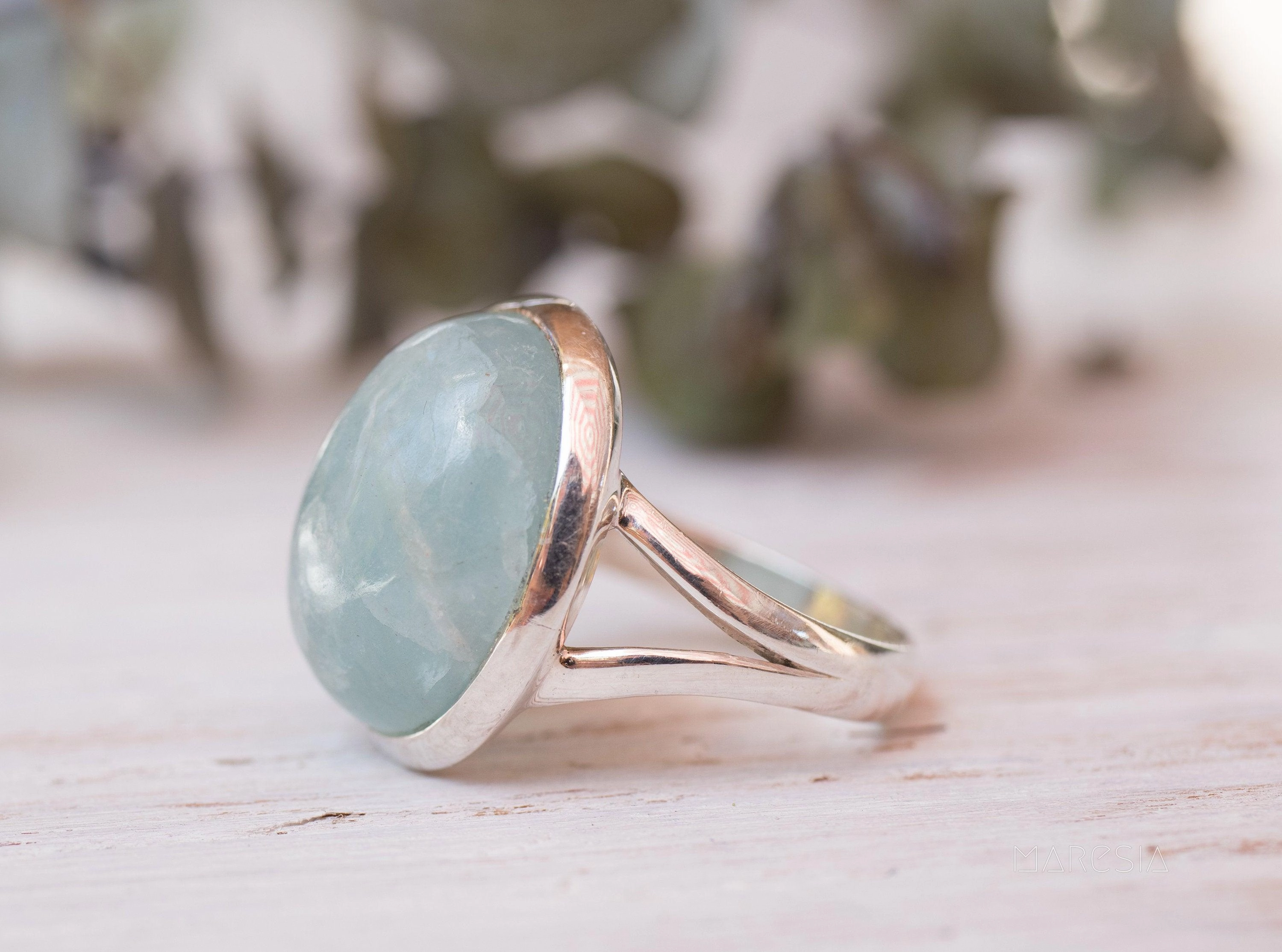 Aquamarine Ring ~ Sterling Silver 925 ~ MR168