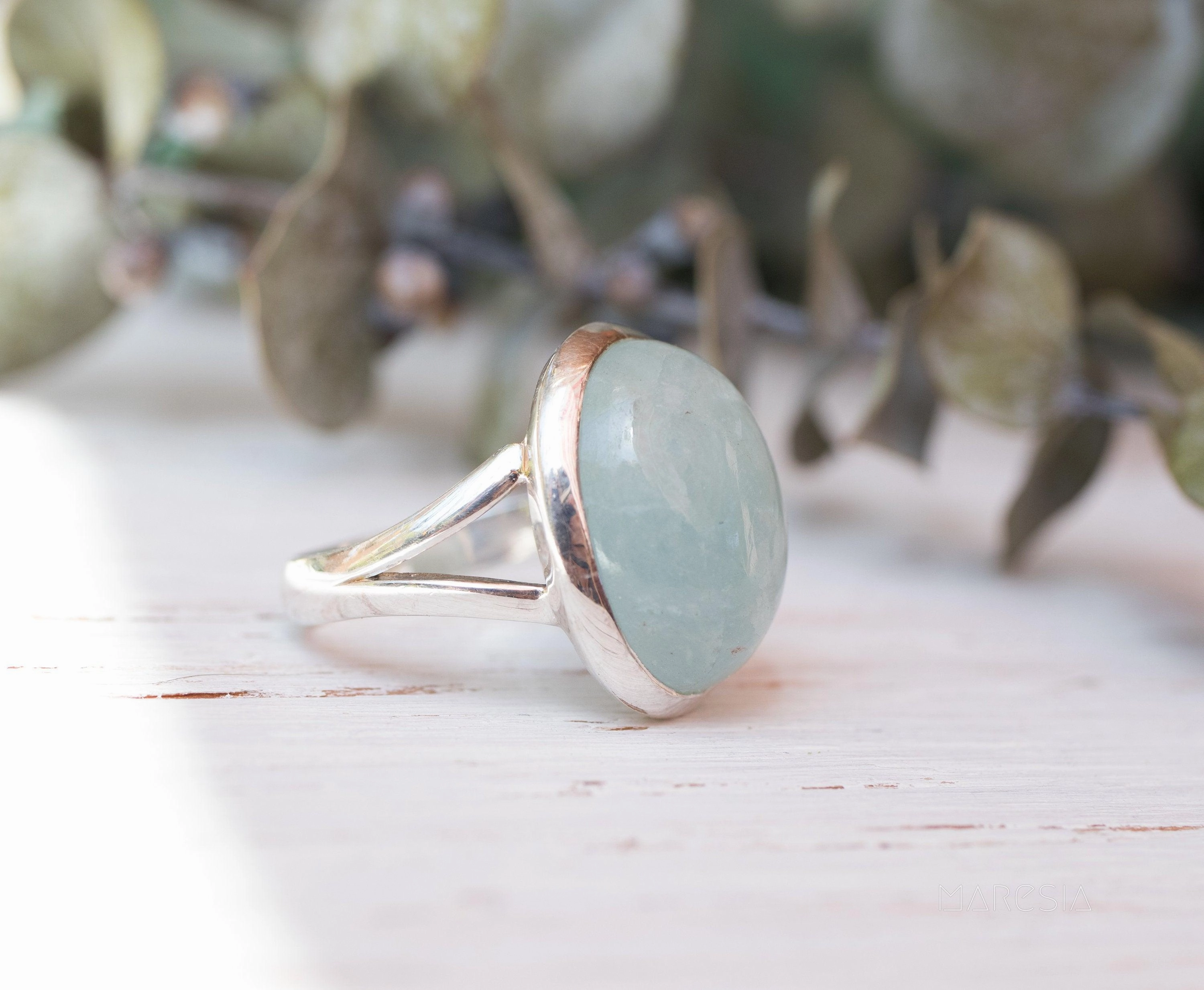Aquamarine Ring ~ Sterling Silver 925 ~ MR168