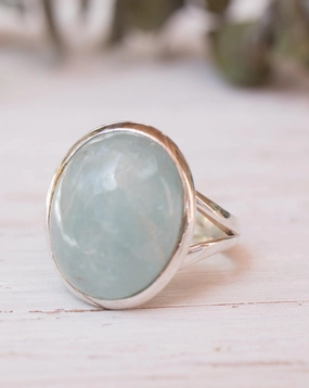Aquamarine Ring ~ Sterling Silver 925 ~ MR168