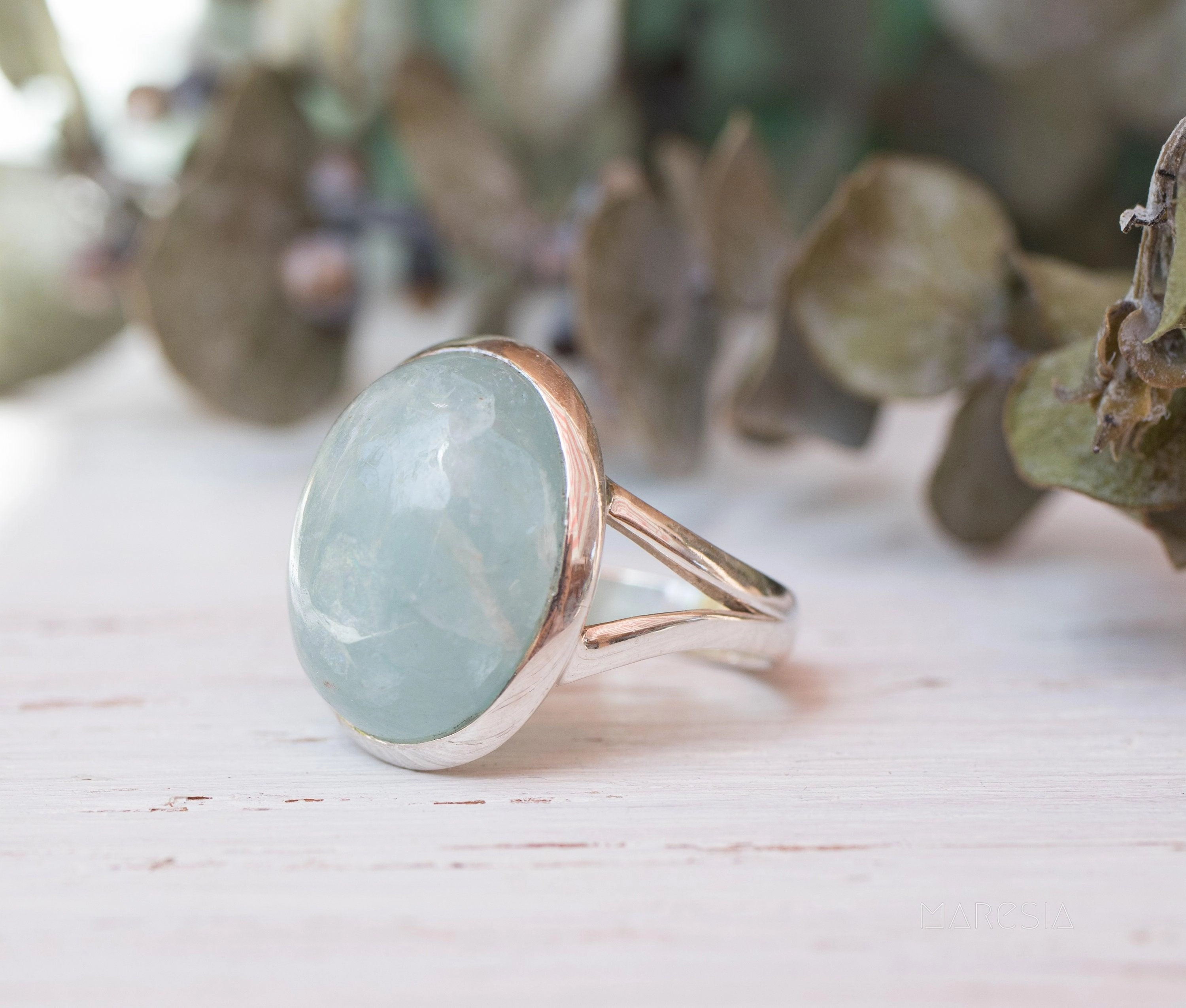 Aquamarine Ring ~ Sterling Silver 925 ~ MR168