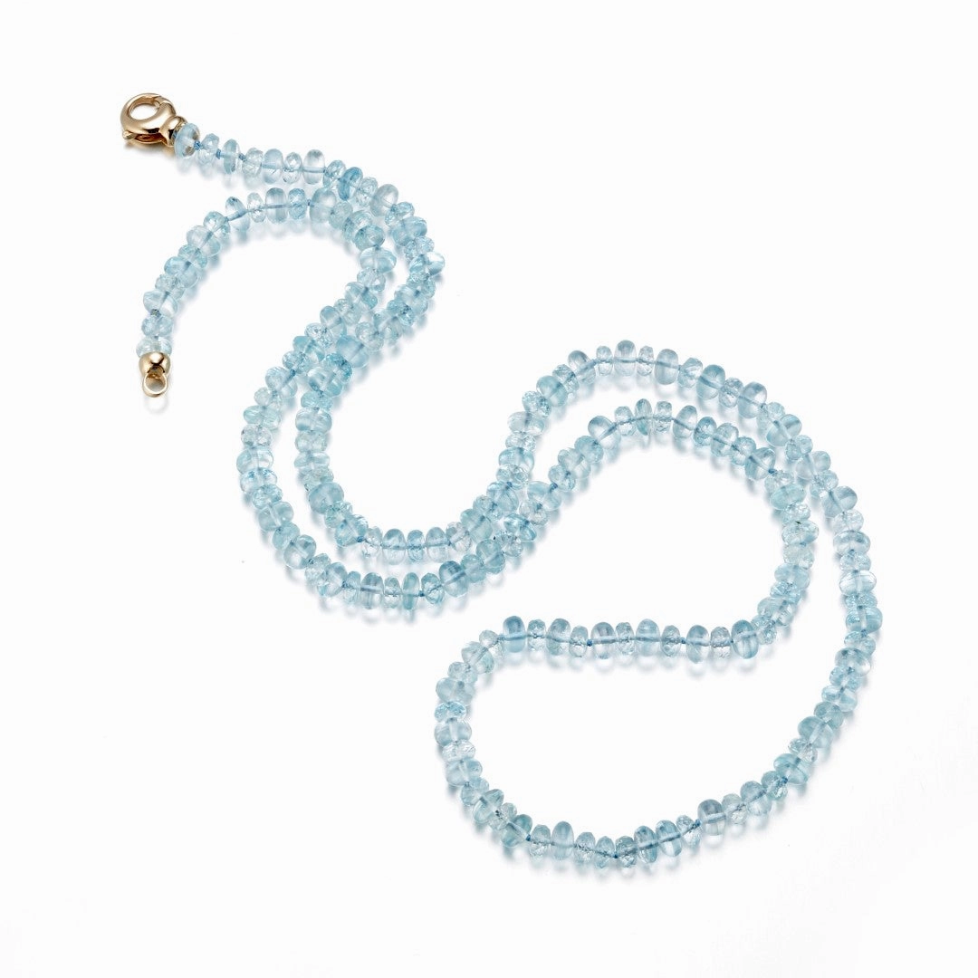 Aquamarine Rondelle Necklace