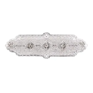 Art Deco Diamond & Platinum Filigree Pin