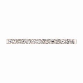 Art Deco Diamond "S" Motif Bar Pin