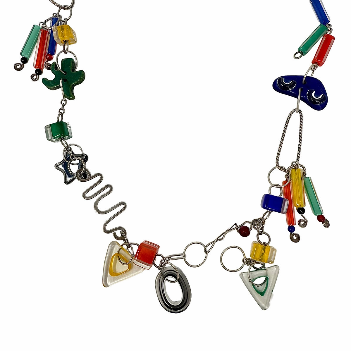 Art Glass Charm Necklace