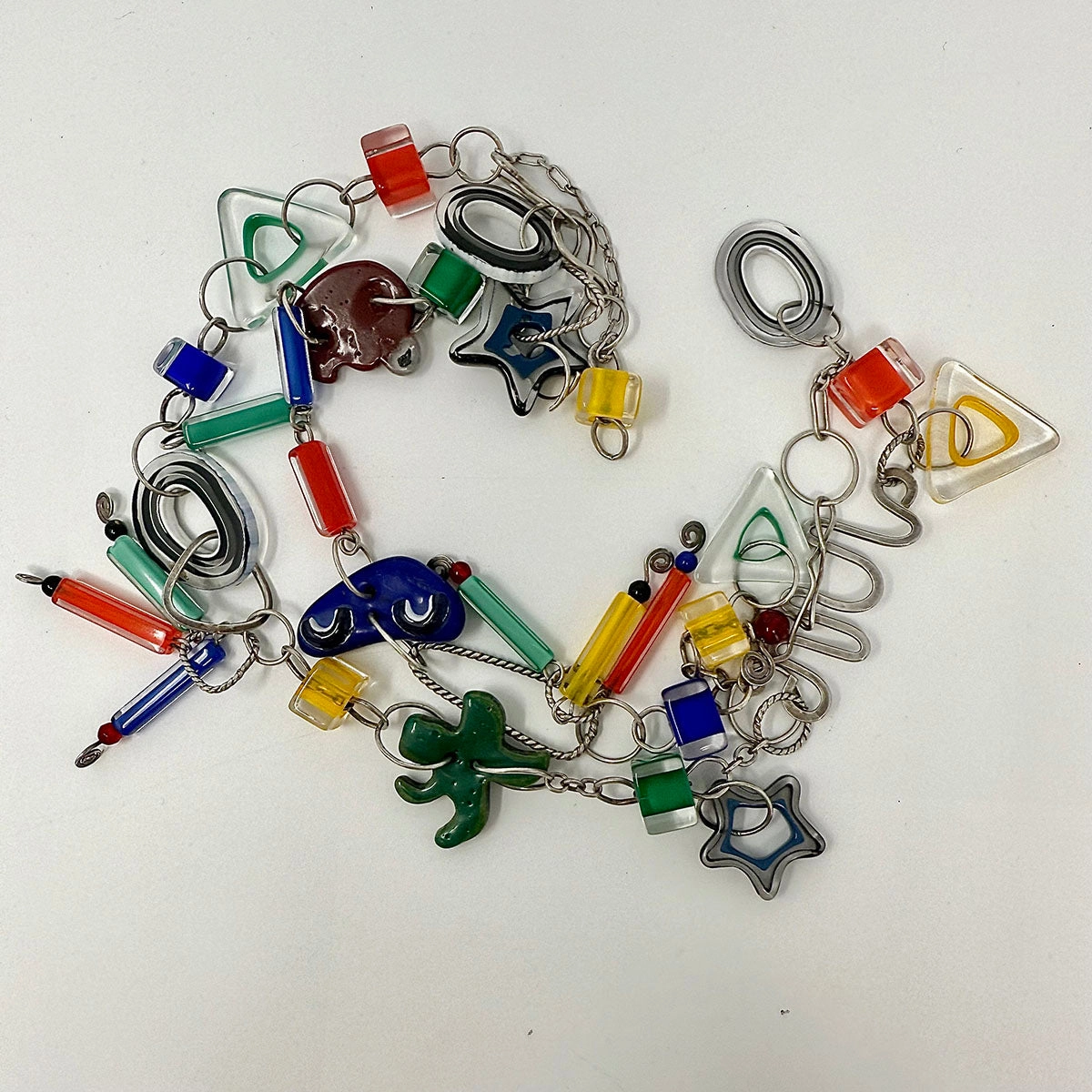 Art Glass Charm Necklace