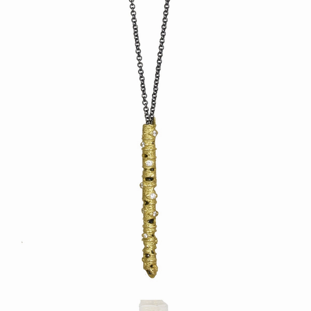 Aspen Thin Stick & Diamond Pendant Necklace