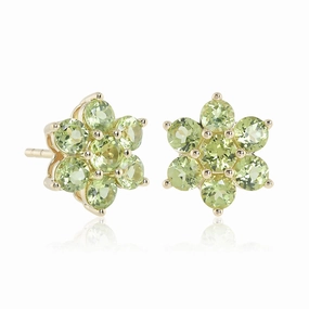 Aurora Earrings in Peridots
