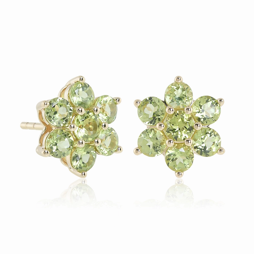 Aurora Earrings in Peridots