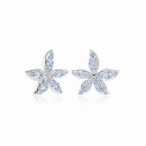 Ava Earrings in Aquamarines
