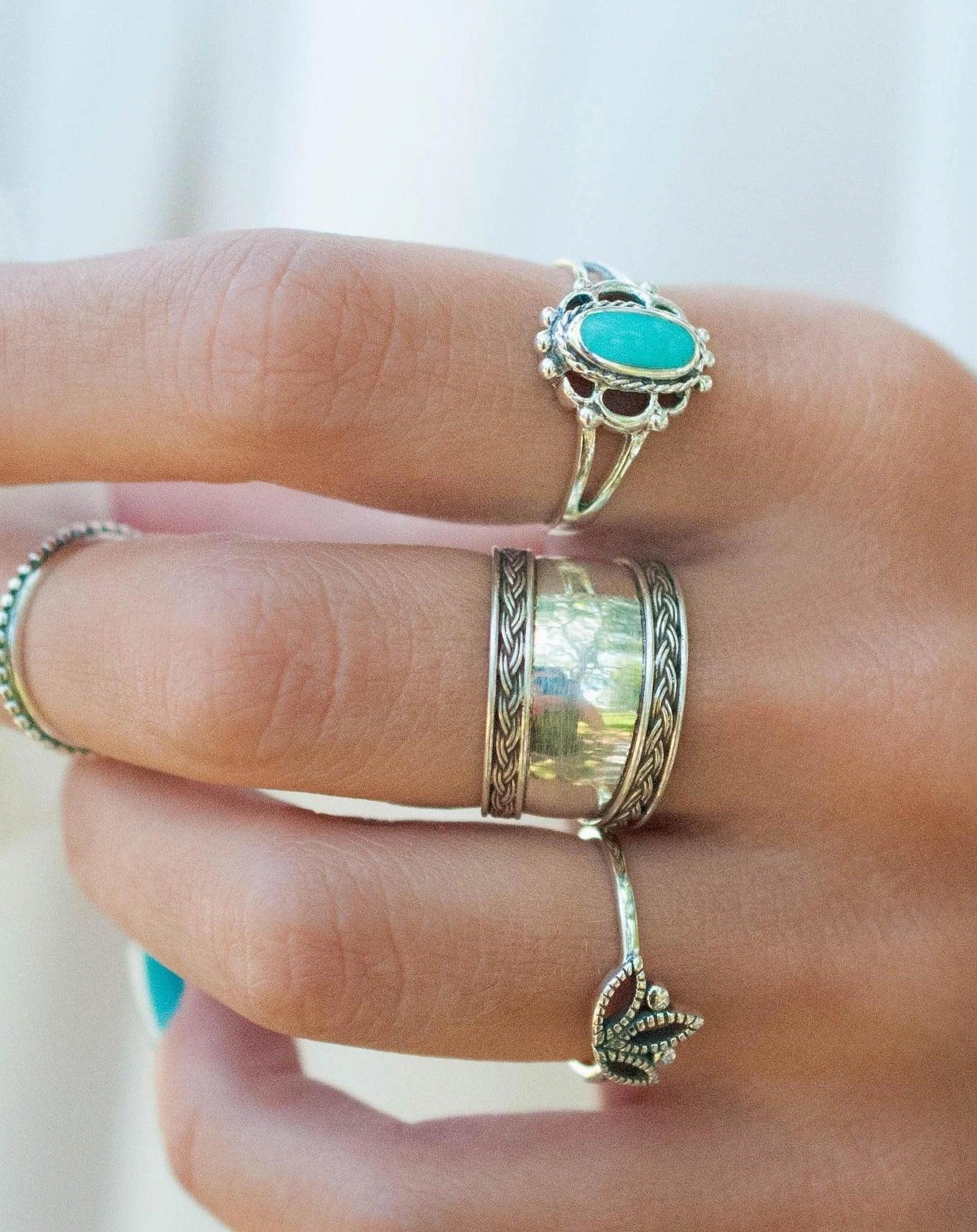 Babi Turquoise Ring ~Sterling Silver 925~SMR014