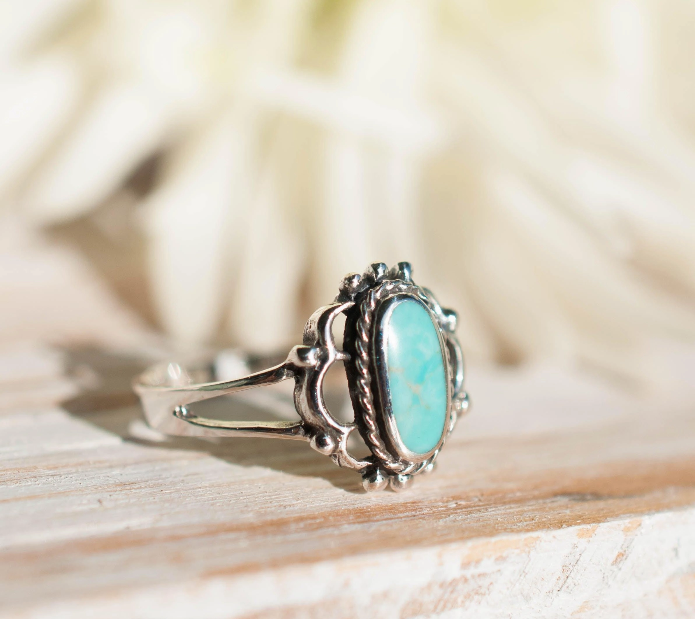 Babi Turquoise Ring ~Sterling Silver 925~SMR014