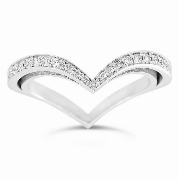 Bague Coeur en or blanc sertie de diamants