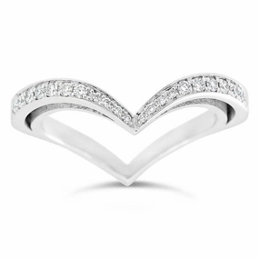 Bague Coeur en or blanc sertie de diamants
