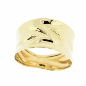 Bague en or jaune froiss??
