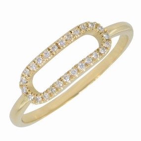 Bague en or jaune sertie de diamants.