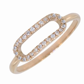 Bague en or rose 18 carats.
