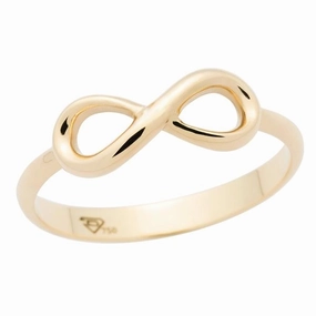 Bague infinity en or jaune.