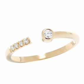 Bague or jaune sertie de diamants.