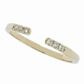 Bague or jaune sertie de diamants.