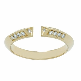 Bague or jaune sertie de diamants.