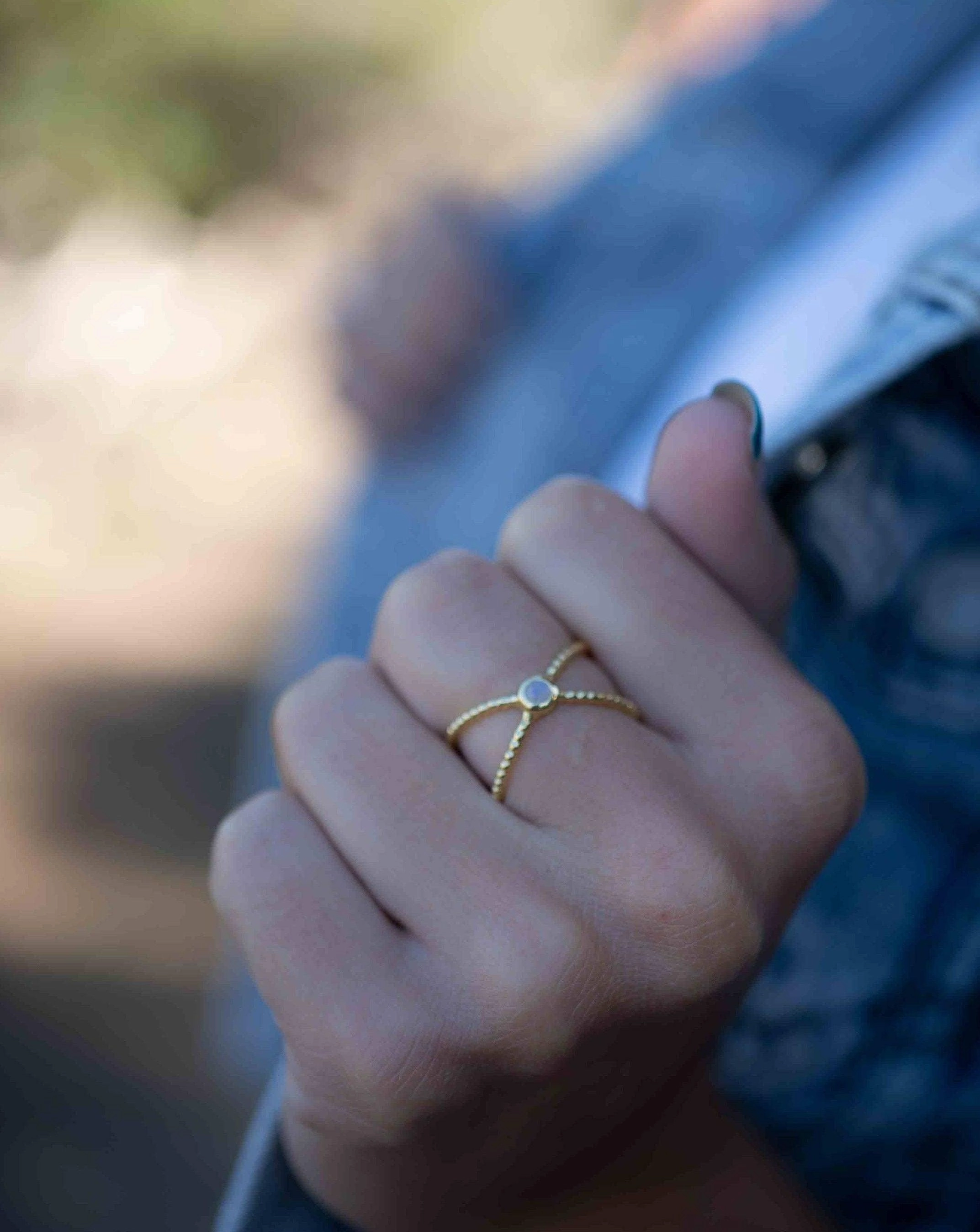 Barby Ring ~ Moonstone ~ 18k Gold Plated ~ MR 297