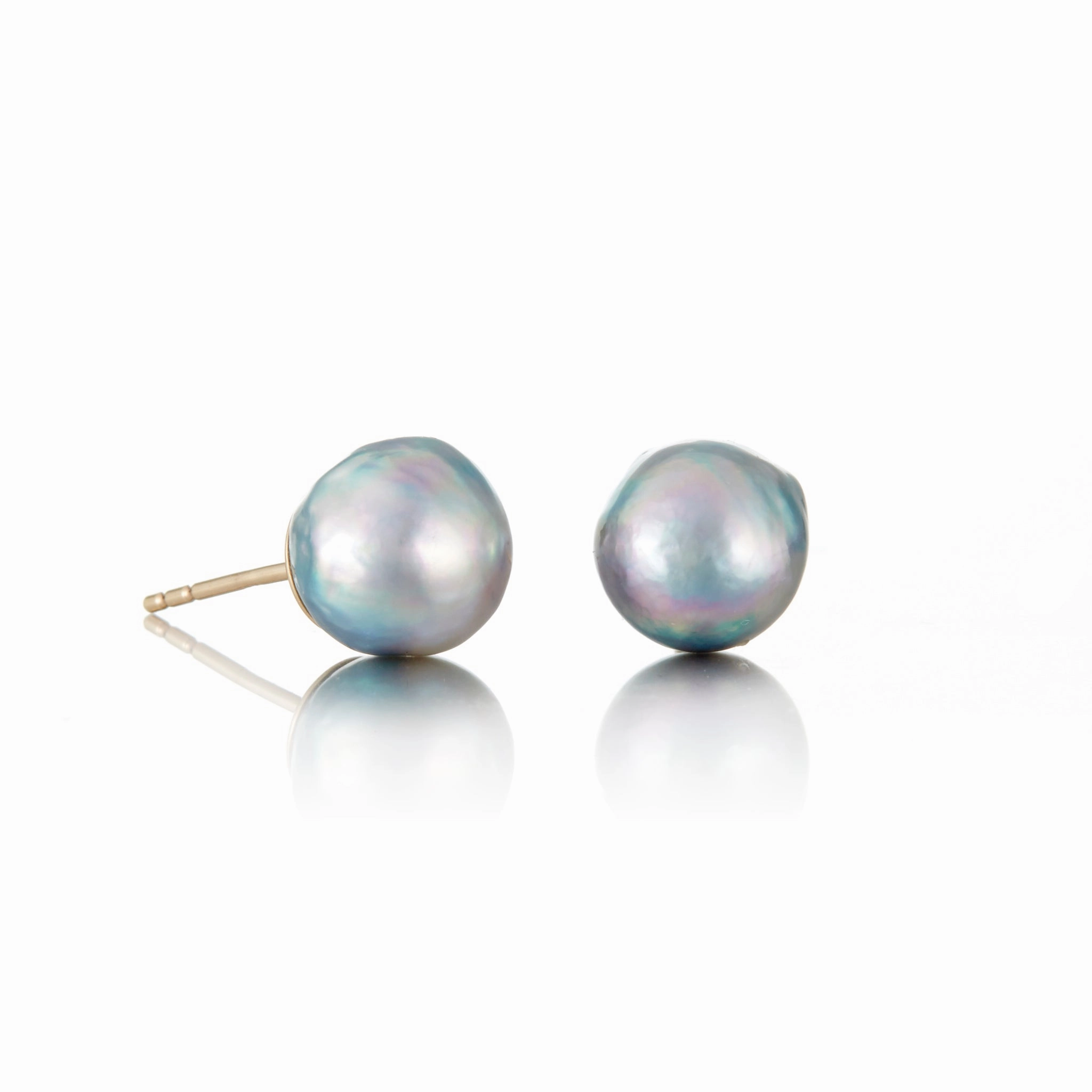Baroque Blue Akoya Pearl Earrings