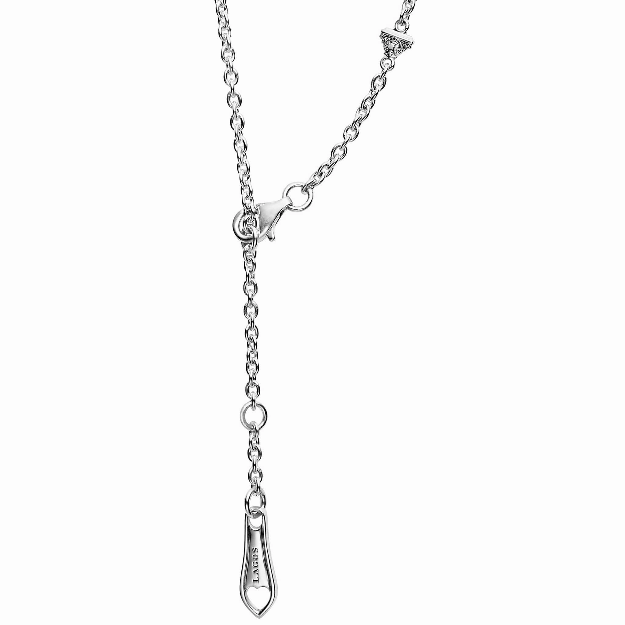 Beloved Caviar Key Diamond Pendant Necklace