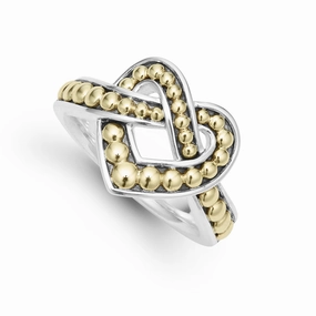 Beloved Large Two-Tone Heart Ring