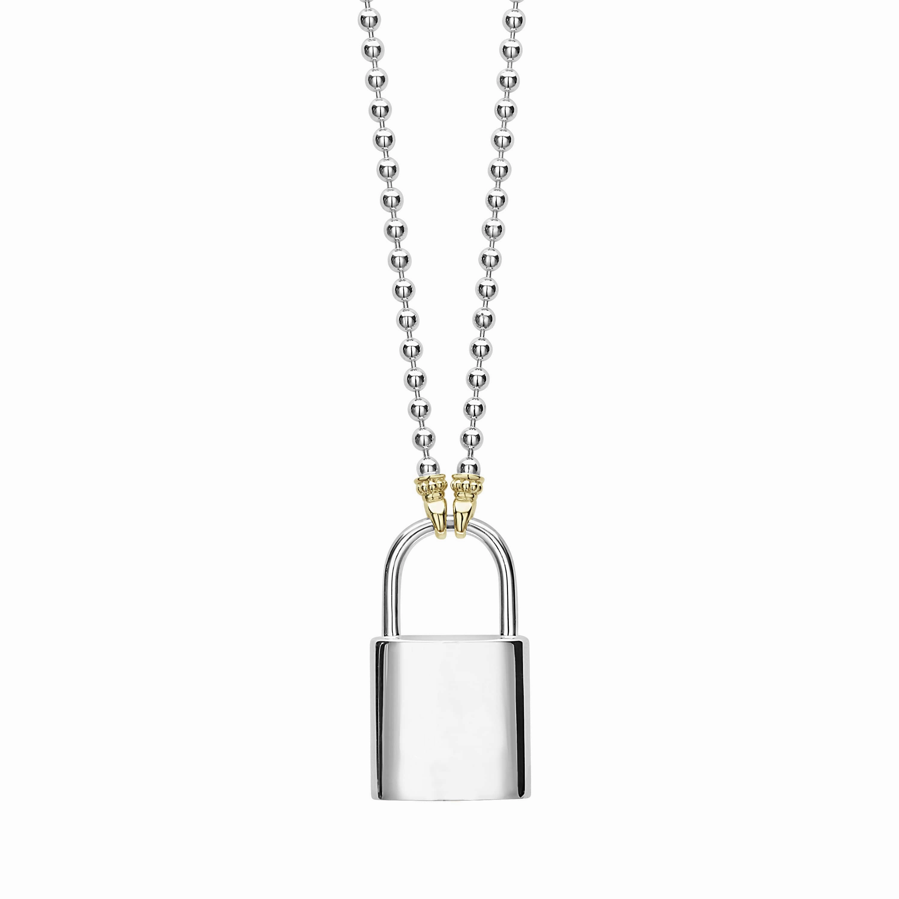 Beloved Large Two-Tone Lock Necklace