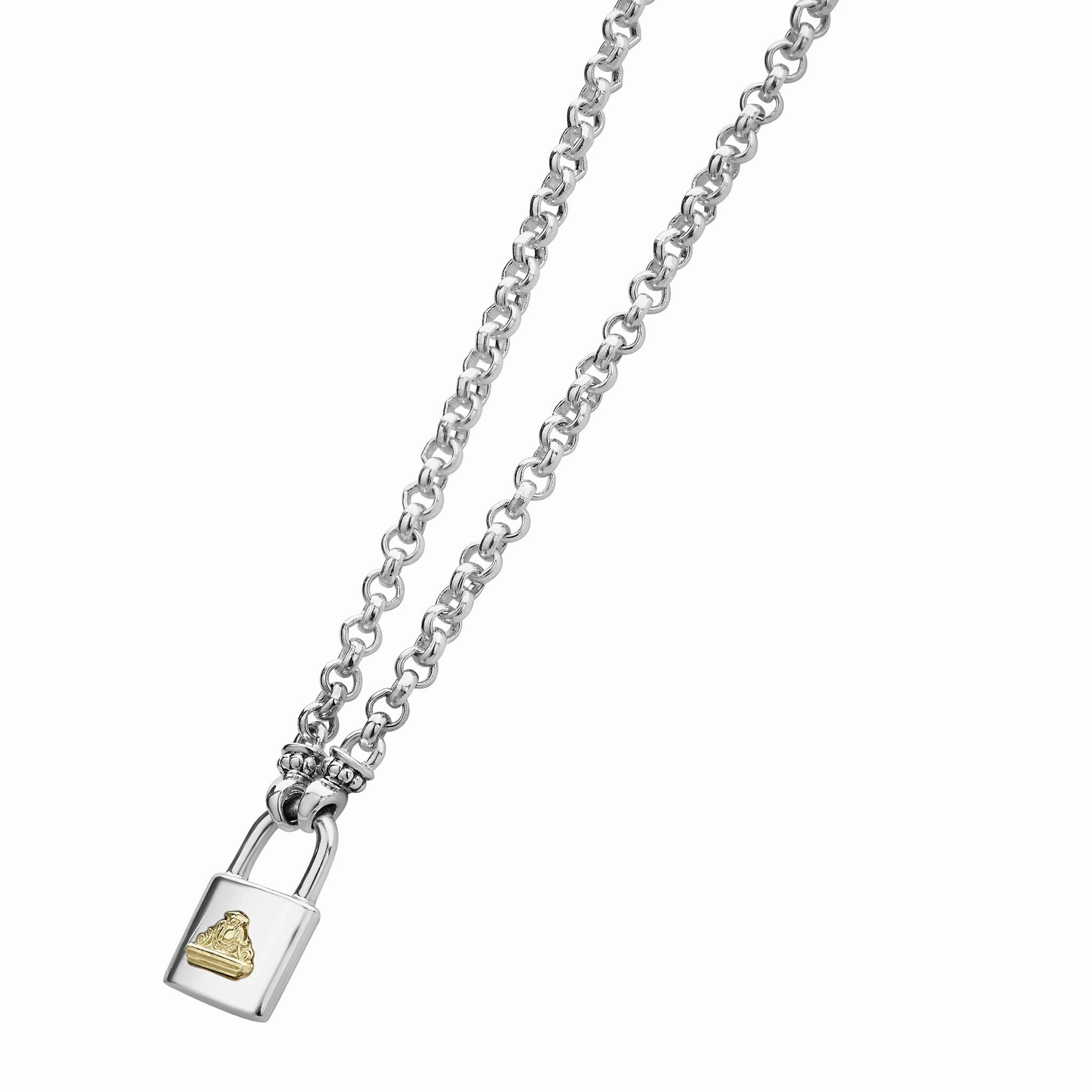 Beloved Petite Two-Tone Lock Necklace
