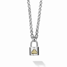 Beloved Petite Two-Tone Lock Necklace
