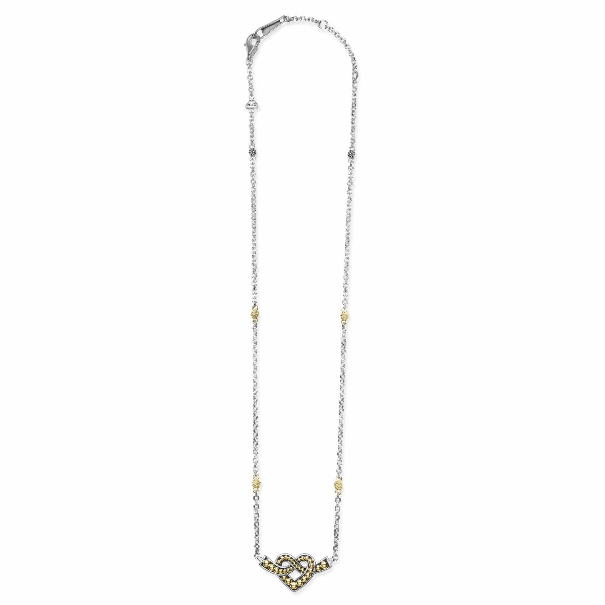 Beloved Two-Tone Heart Chain Necklace