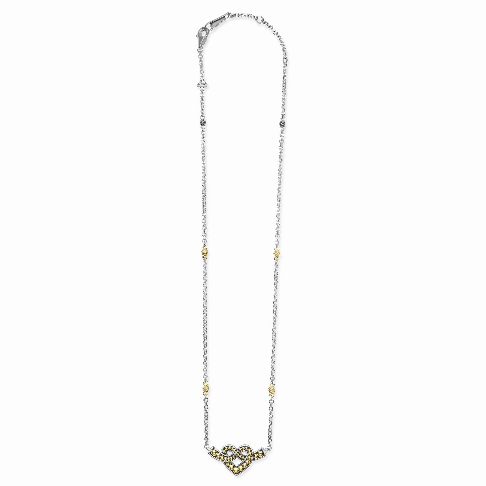 Beloved Two-Tone Heart Chain Necklace