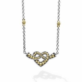 Beloved Two-Tone Heart Chain Necklace